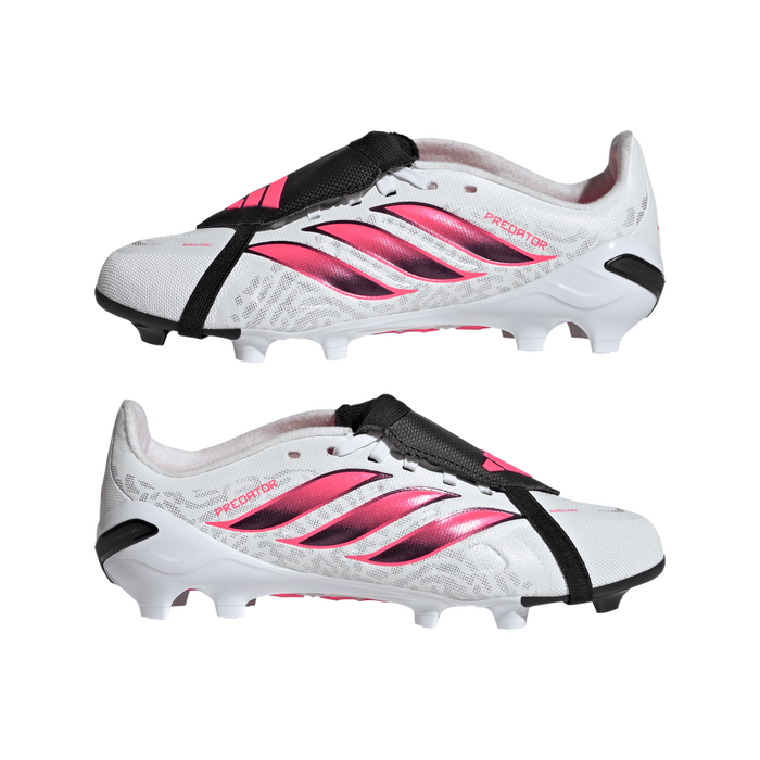 Adidas Predator League Fold-Over Tongue FG Jnr Football Boots (White/Solar Turbo/Core Black)