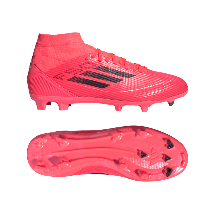 Adidas F50 League Mid-Cut FG Womens Football Boots (Turbo/Aurora Black/Platnium Metallic)