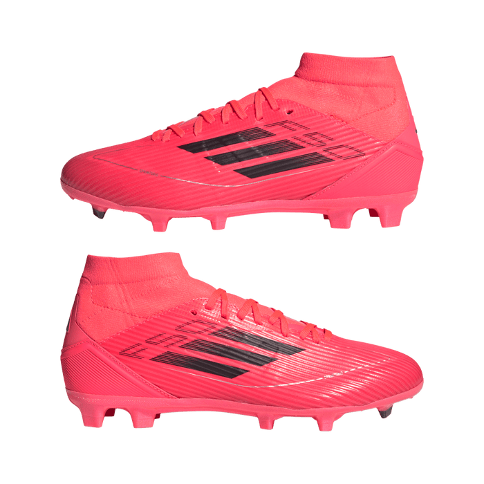 Adidas F50 League Mid-Cut FG Womens Football Boots (Turbo/Aurora Black/Platnium Metallic)