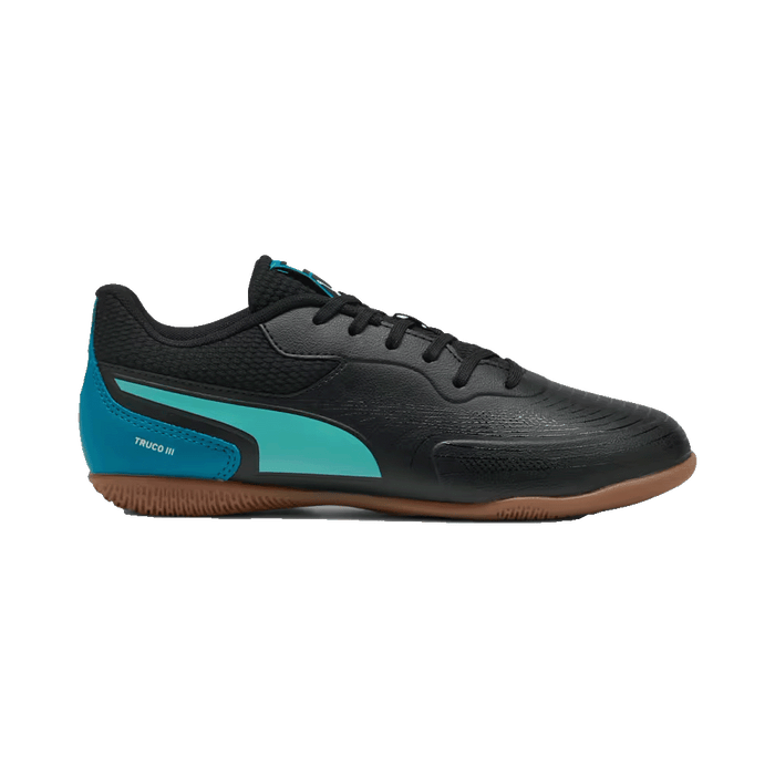 Puma Truco III Jnr IN Indoor Football Shoes (Black/Aquatic/Tropical Blue/White)