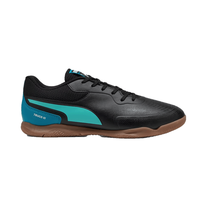 Puma Truco III IN Indoor Football Shoes (Black/Aquatic/Tropical Blue/White)