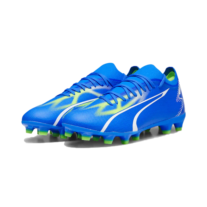 Puma Ultra Match FG/AG Football Boots (Ultra Blue/White/Pro Green)