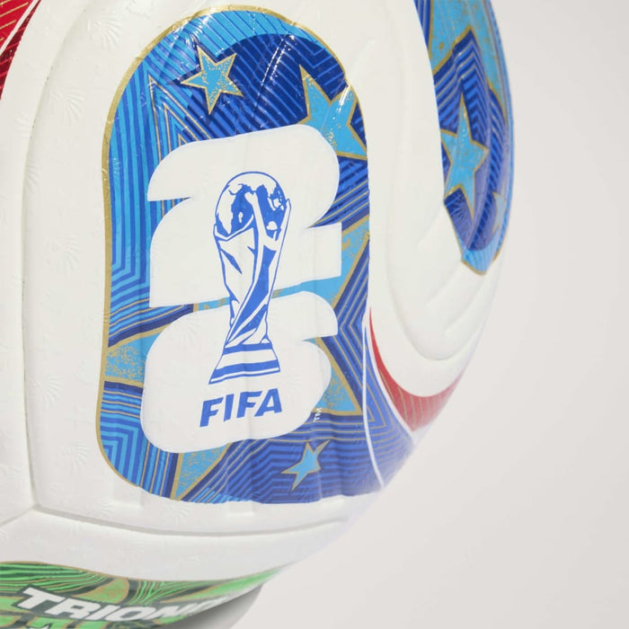 FIFA World Cup 26 Trionda Pro Ball (White/Solar Blue/Hi-Res Red/Flash Lime)