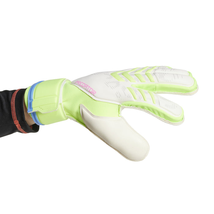 Adidas Predator Match Fingersave GK Gloves (White/Lucid Lemon/Lucid Pink)