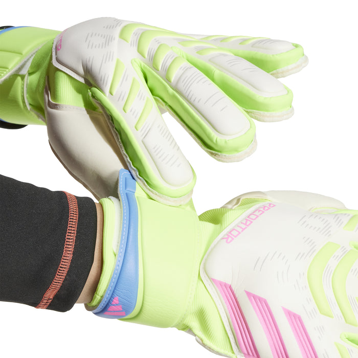 Adidas Predator Match Fingersave GK Gloves (White/Lucid Lemon/Lucid Pink)