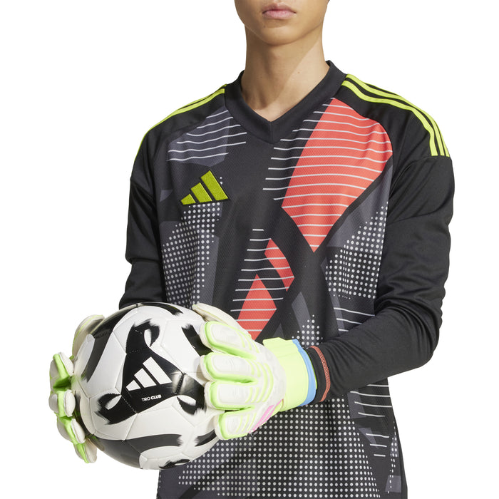 Adidas Predator Match Fingersave GK Gloves (White/Lucid Lemon/Lucid Pink)