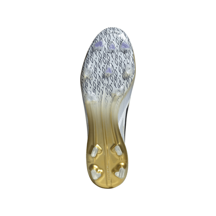 Adidas F50 Elite FG Football Boots (White/Black/Metallic Gold)