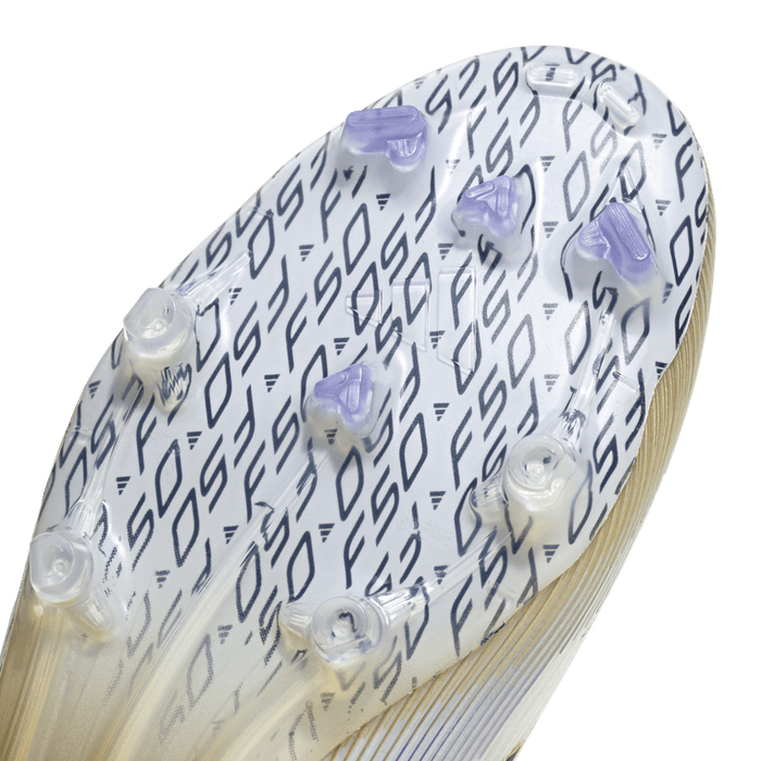 Adidas F50 Elite FG Football Boots (White/Black/Metallic Gold)