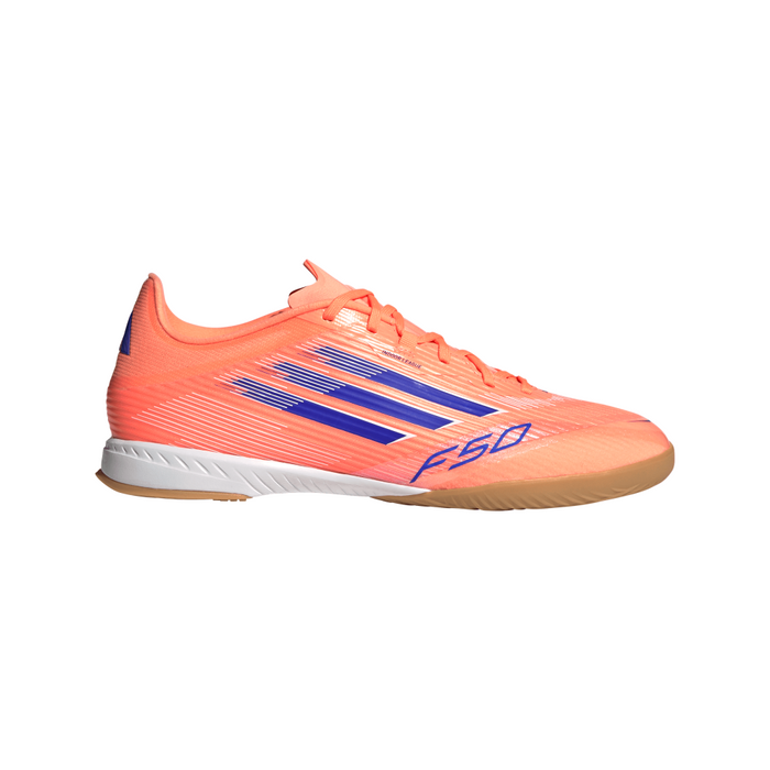 Adidas F50 League Indoor Football Shoes (Beam Orange/Lucid Blue/White)