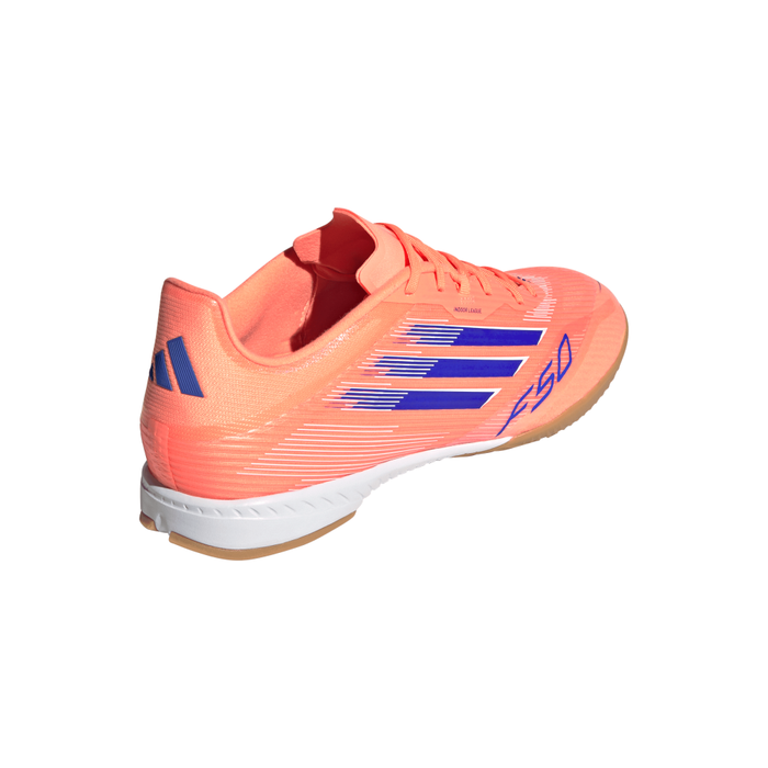 Adidas F50 League Indoor Football Shoes (Beam Orange/Lucid Blue/White)