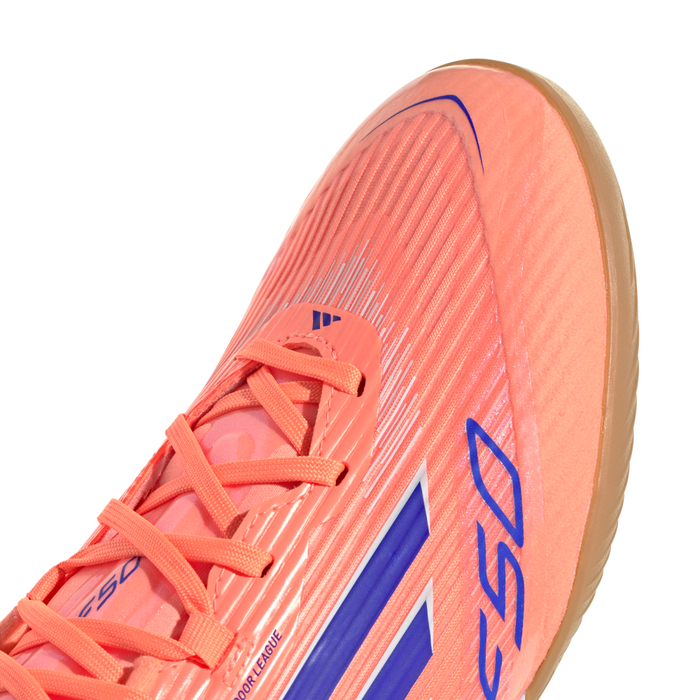 Adidas F50 League Indoor Football Shoes (Beam Orange/Lucid Blue/White)