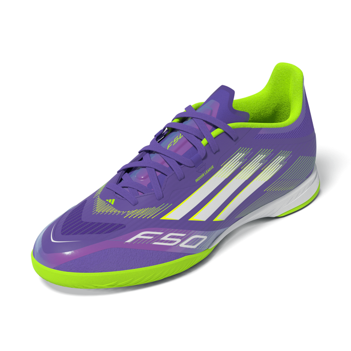 Adidas F50 League IN Indoor Football Boots (Purple Rush/Cloud White/Lucid Lemon)