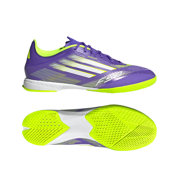 Adidas F50 League IN Indoor Football Boots (Purple Rush/Cloud White/Lucid Lemon)