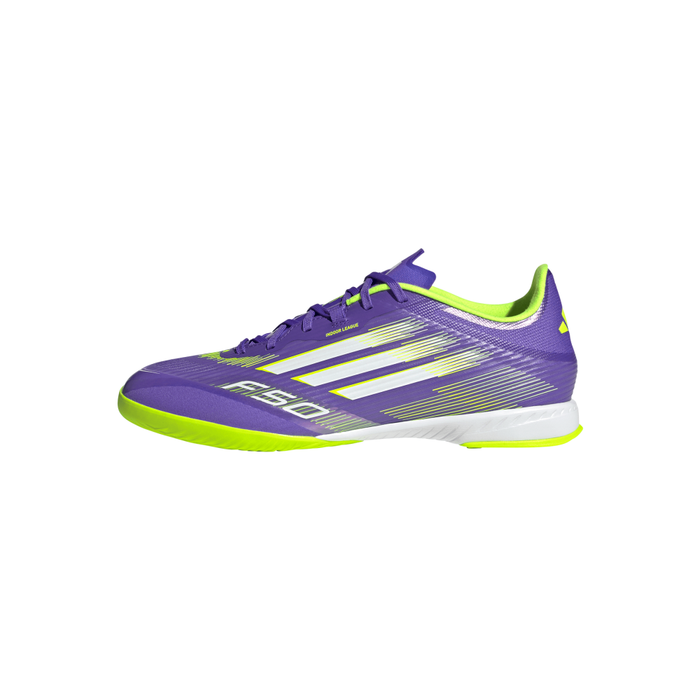 Adidas F50 League IN Indoor Football Boots (Purple Rush/Cloud White/Lucid Lemon)