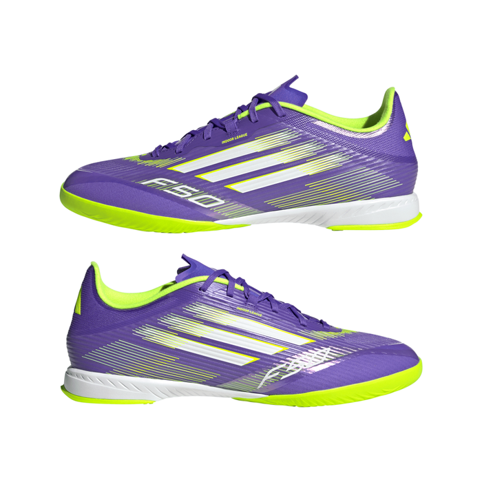 Adidas F50 League IN Indoor Football Boots (Purple Rush/Cloud White/Lucid Lemon)