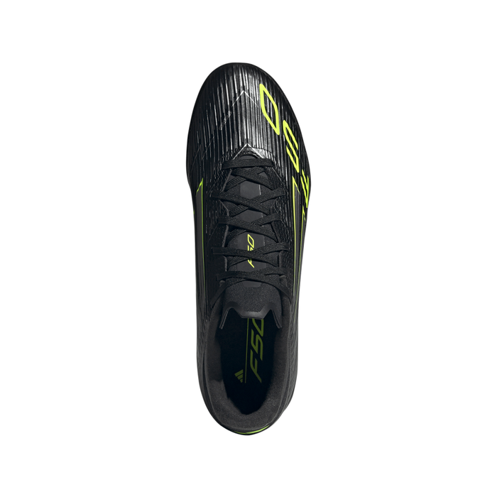 Adidas F50 League Turf Boots (Black/Iron Met./Lucid Lemon)