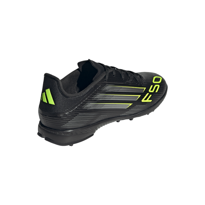 Adidas F50 League Turf Boots (Black/Iron Met./Lucid Lemon)