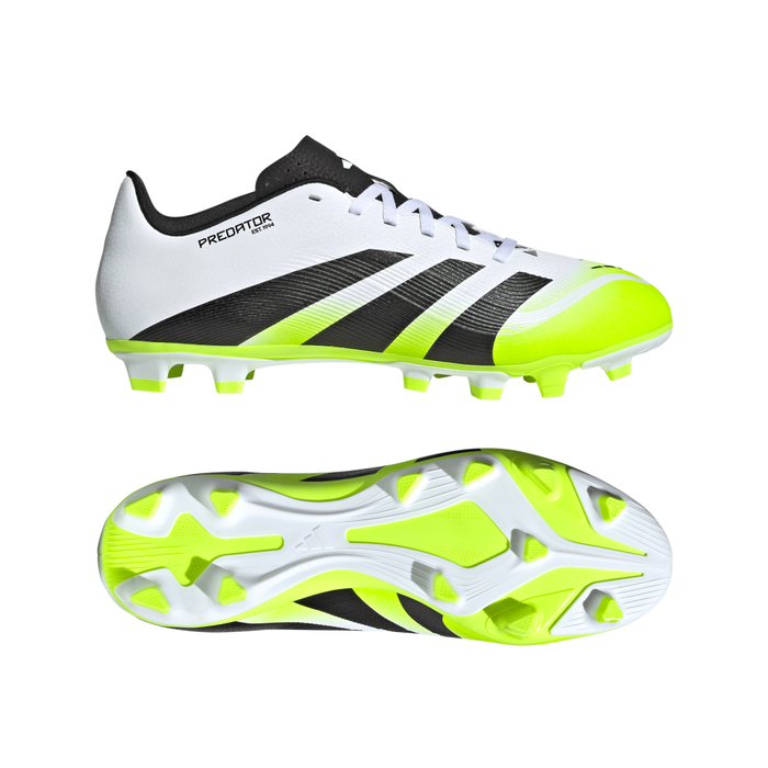 Adidas Predator Club FG/MG Boots (White/Black/Lucid Lemon)