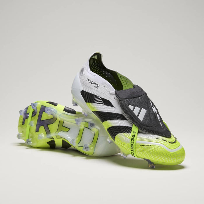 Adidas Predator Elite Fold-Over Tongue FG Football Boots (Cloud White/Core Black/Lucid Lemon)