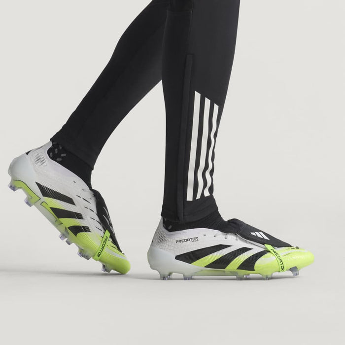 Adidas Predator Elite Fold-Over Tongue FG Football Boots (Cloud White/Core Black/Lucid Lemon)
