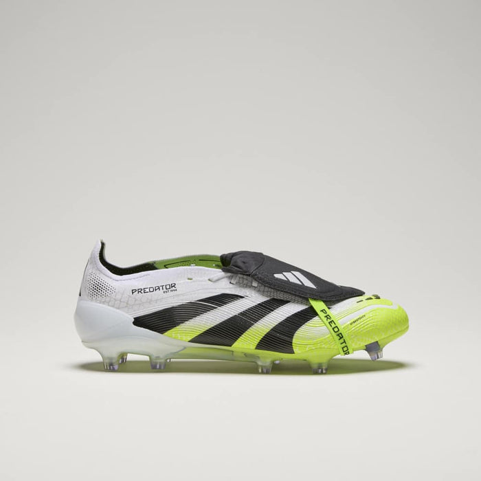 Adidas Predator Elite Fold-Over Tongue FG Football Boots (Cloud White/Core Black/Lucid Lemon)