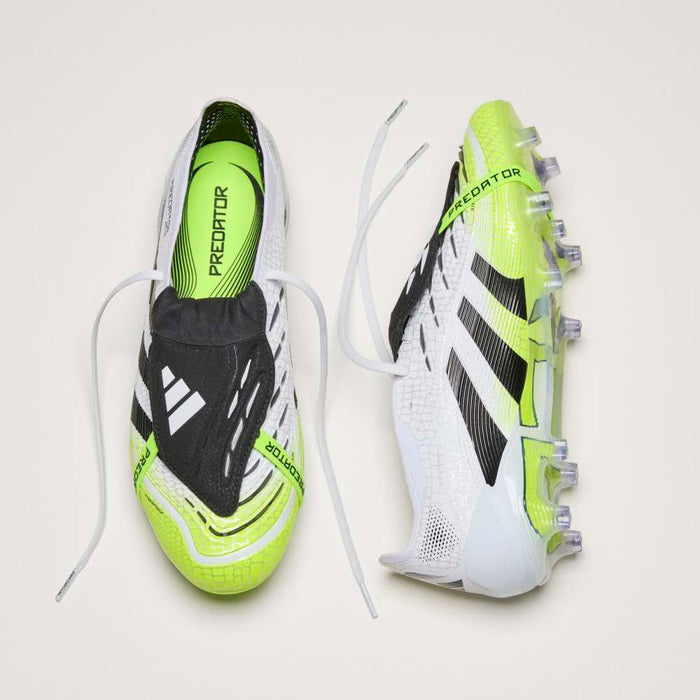 Adidas Predator Elite Fold-Over Tongue FG Football Boots (Cloud White/Core Black/Lucid Lemon)