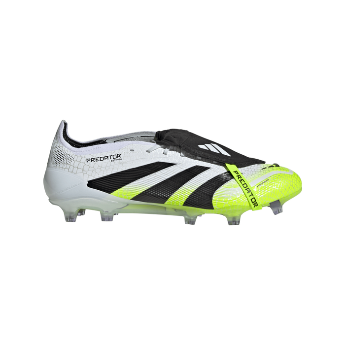 Adidas Predator Elite Fold-Over Tongue FG Football Boots (Cloud White/Core Black/Lucid Lemon)
