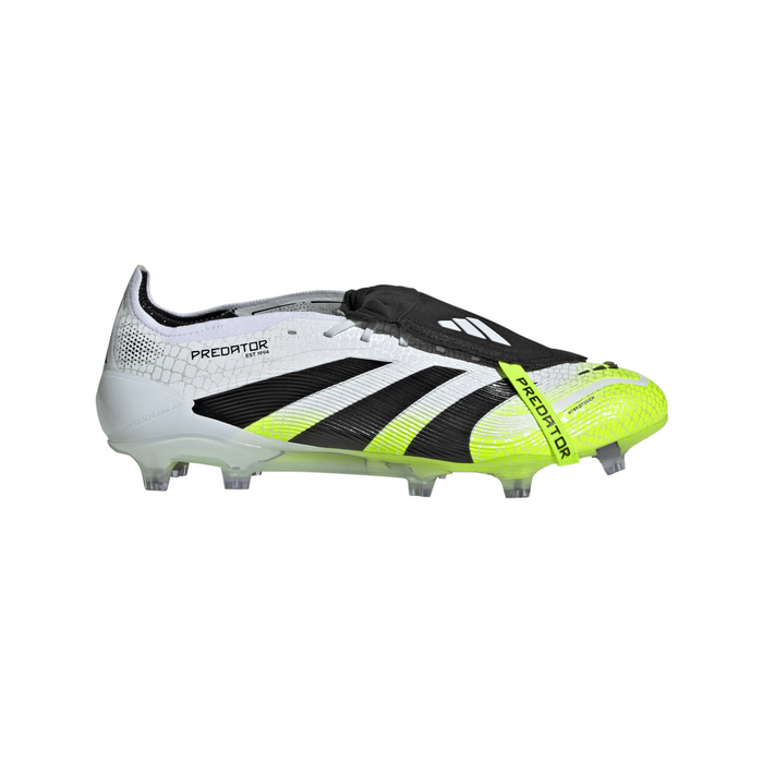 Adidas Predator Elite Fold-Over Tongue FG Football Boots (Cloud White/Core Black/Lucid Lemon)