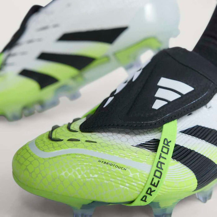 Adidas Predator Elite Fold-Over Tongue FG Football Boots (Cloud White/Core Black/Lucid Lemon)