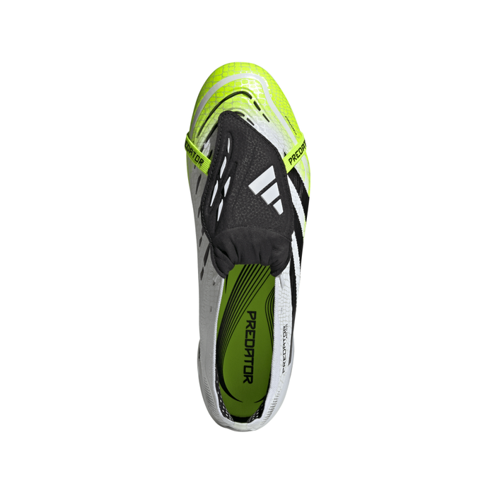 Adidas Predator Elite Fold-Over Tongue FG Football Boots (Cloud White/Core Black/Lucid Lemon)