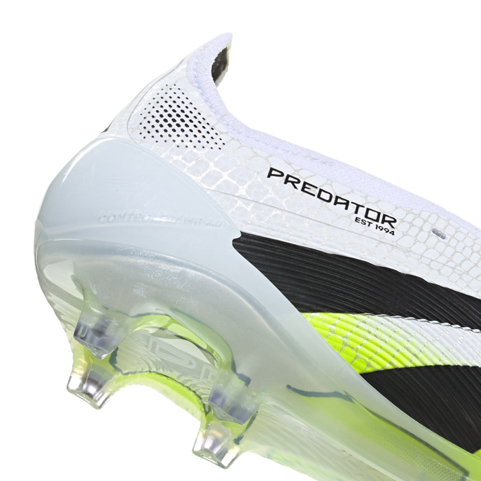Adidas Predator Elite Fold-Over Tongue FG Football Boots (Cloud White/Core Black/Lucid Lemon)