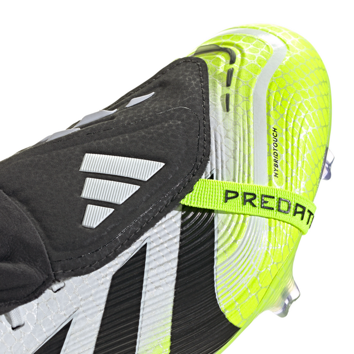 Adidas Predator Elite Fold-Over Tongue FG Football Boots (Cloud White/Core Black/Lucid Lemon)