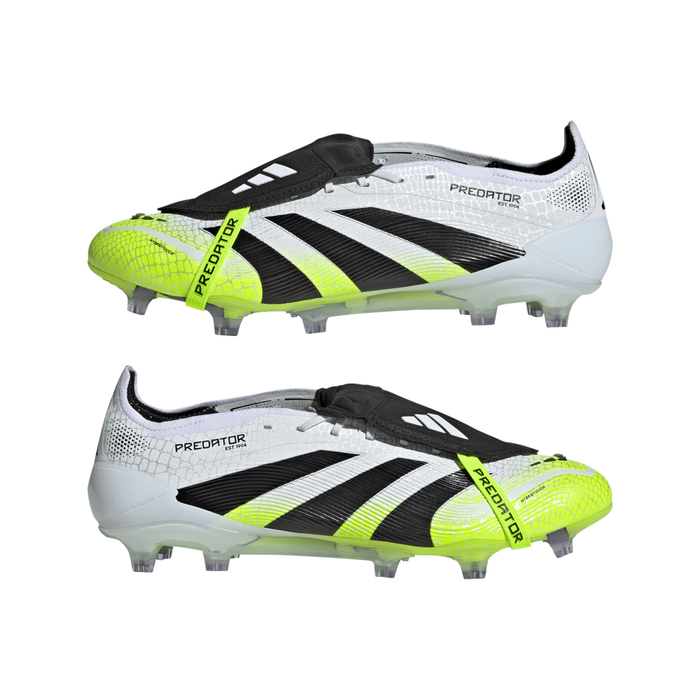 Adidas Predator Elite Fold-Over Tongue FG Football Boots (Cloud White/Core Black/Lucid Lemon)