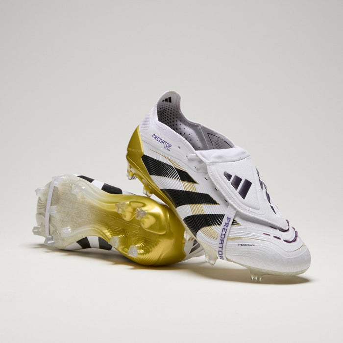 Adidas Predator Elite Fold-Over Tongue FG Football Boots (White/Core Black/Gold Metallic)