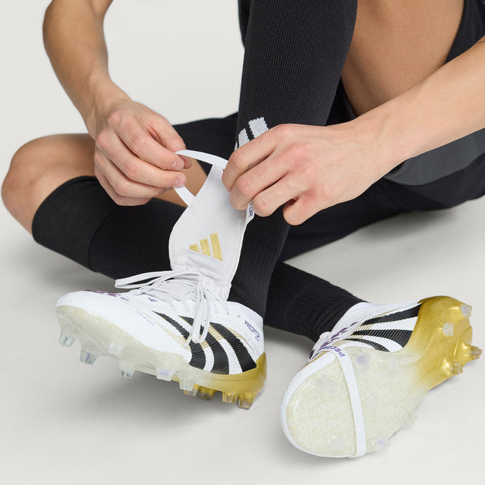 Adidas Predator Elite Fold-Over Tongue FG Football Boots (White/Core Black/Gold Metallic)