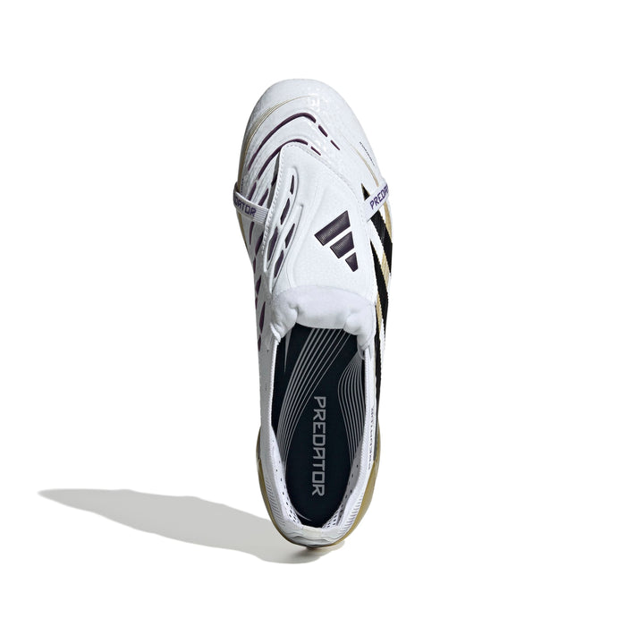 Adidas Predator Elite Fold-Over Tongue FG Football Boots (White/Core Black/Gold Metallic)