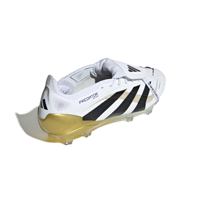 Adidas Predator Elite Fold-Over Tongue FG Football Boots (White/Core Black/Gold Metallic)