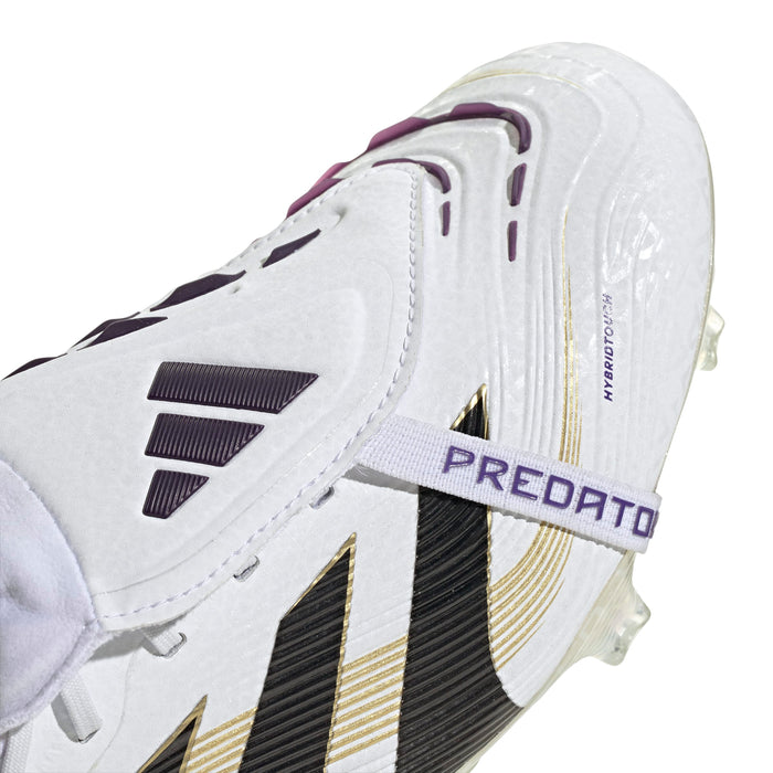 Adidas Predator Elite Fold-Over Tongue FG Football Boots (White/Core Black/Gold Metallic)