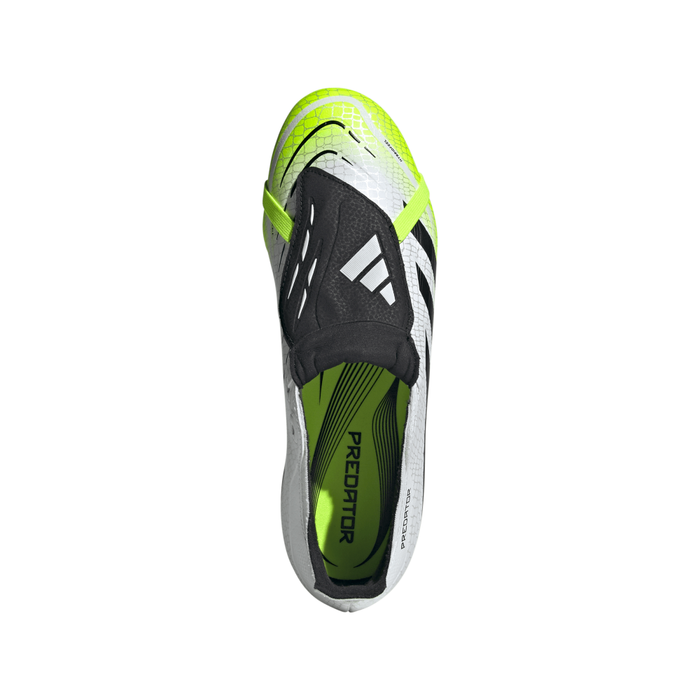 Adidas Predator League Fold-Over Tongue FG/MG Boots (White/Black/Lucid Lemon)