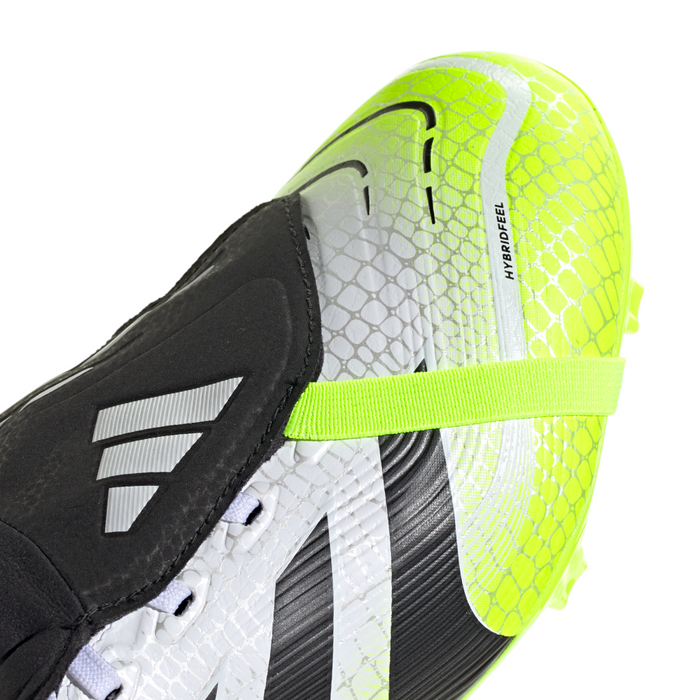 Adidas Predator League Fold-Over Tongue FG/MG Boots (White/Black/Lucid Lemon)