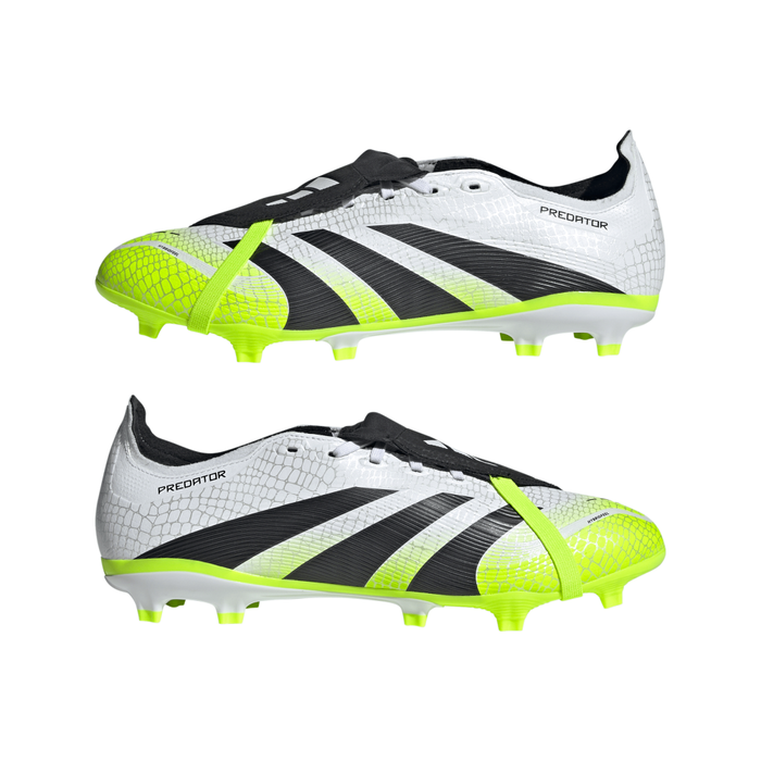 Adidas Predator League Fold-Over Tongue FG/MG Boots (White/Black/Lucid Lemon)