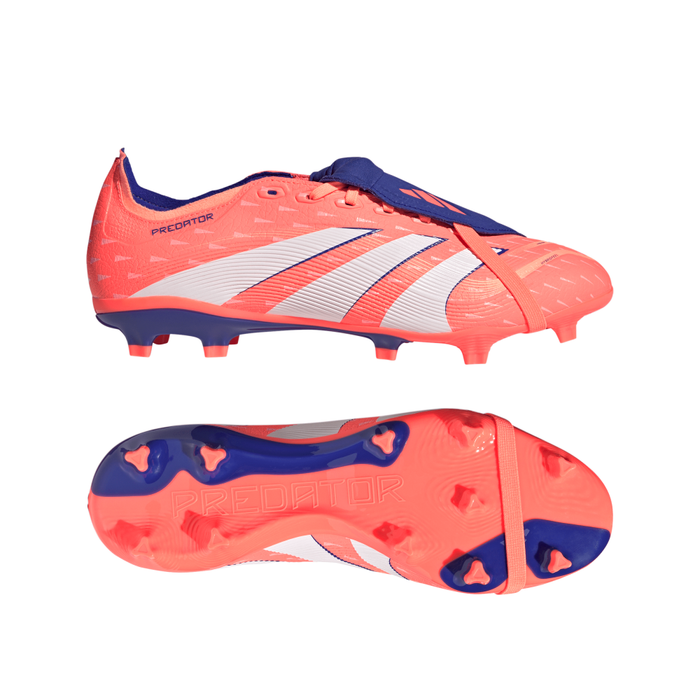 Adidas Predator League Fold-Over Tongue FG/MG Football Boots (Beam Orange/Lucid Blue/White)