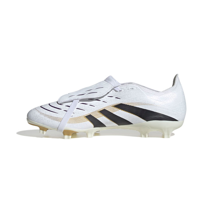 Adidas Predator League Fold-Over Tongue FG Football Boots (White/Core Black/Gold Metallic)