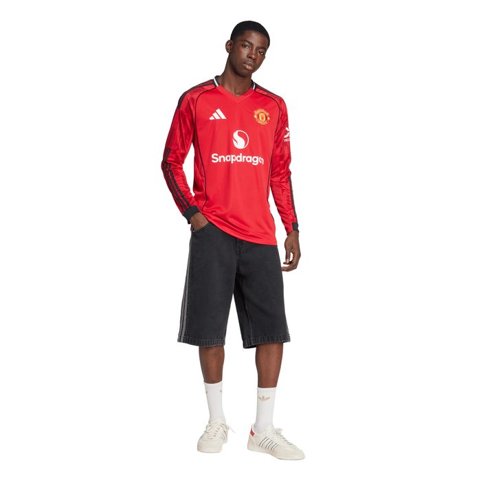 Manchester United Adult Long Sleeve Home Jersey 25/26