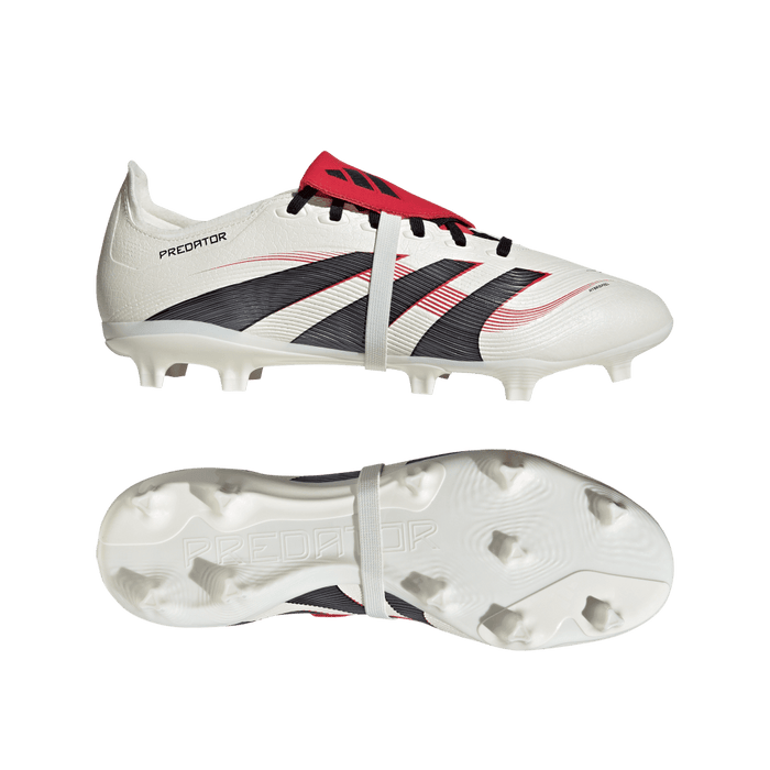 Adidas Predator League Fold-Over Tongue FG Football Boot (Off White/Core Black/Pure Ruby)