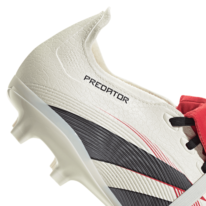 Adidas Predator League Fold-Over Tongue FG Football Boot (Off White/Core Black/Pure Ruby)