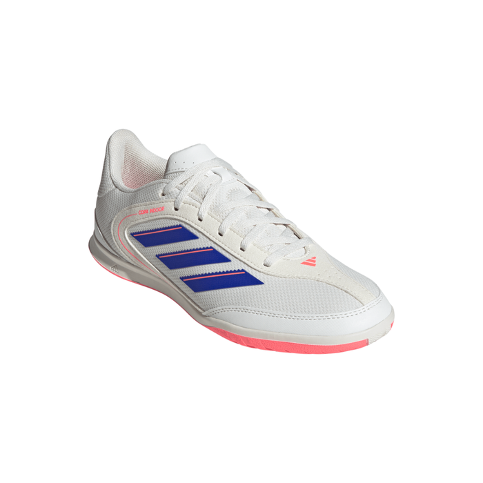 Adidas Copa Indoor Court Shoes (Off White/Lucid Blue/Coral)