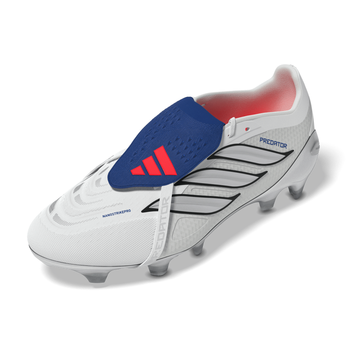 Adidas Predator Pro Fold-Over Tongue FG Football Boots (Cloud White/Zero Metallic/Royal Blue)