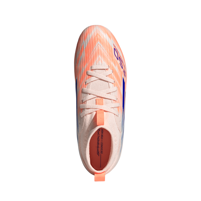 Adidas F50 Sparkfusion League FG/AG Jnr Football Boots (Bliss Orange/Lucid Blue/Beam Orange)