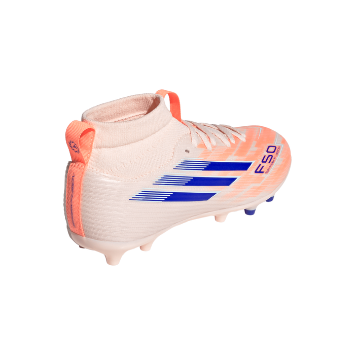Adidas F50 Sparkfusion League FG/AG Jnr Football Boots (Bliss Orange/Lucid Blue/Beam Orange)